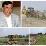 एमडीडीए उपाध्यक्ष बंशीधर तिवारी का एक्शन, बिना स्वीकृति विकसित हो रही कॉलोनी पर चला बुलडोजर